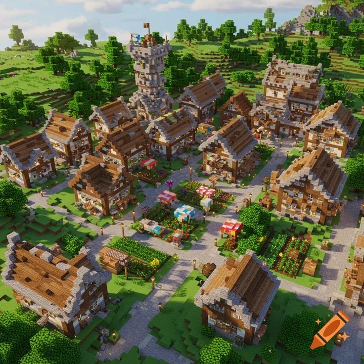 CraftyChunks Minecraft village website preview